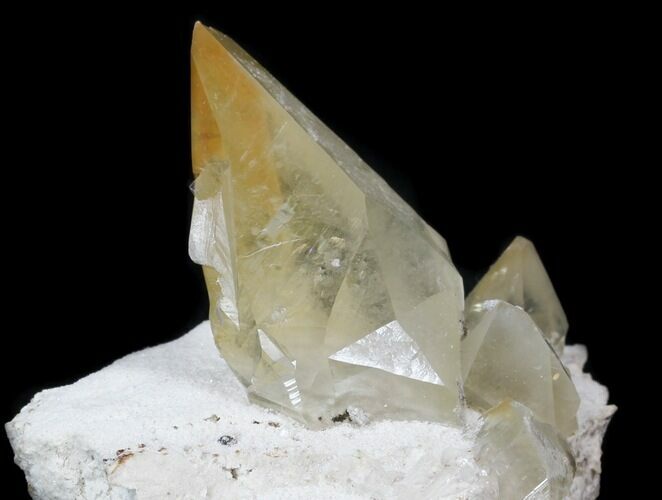 Gemmy, Twinned Calcite Crystal on Barite - Tennessee #33807